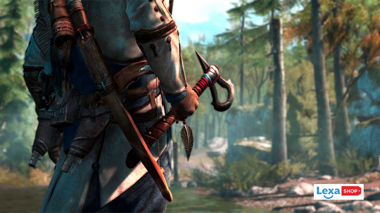 تصویری از تبر معروف اساسین شکل کانر در بازی Assassin's Creed III: Remastered