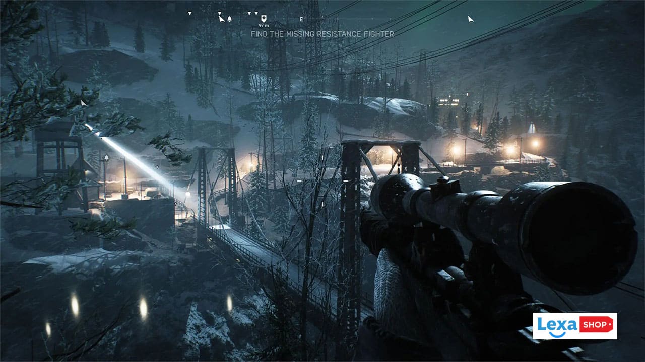 تصویری از بخش کمپین بازی که عملیات نورهای نروژی را به تصویر می کشد