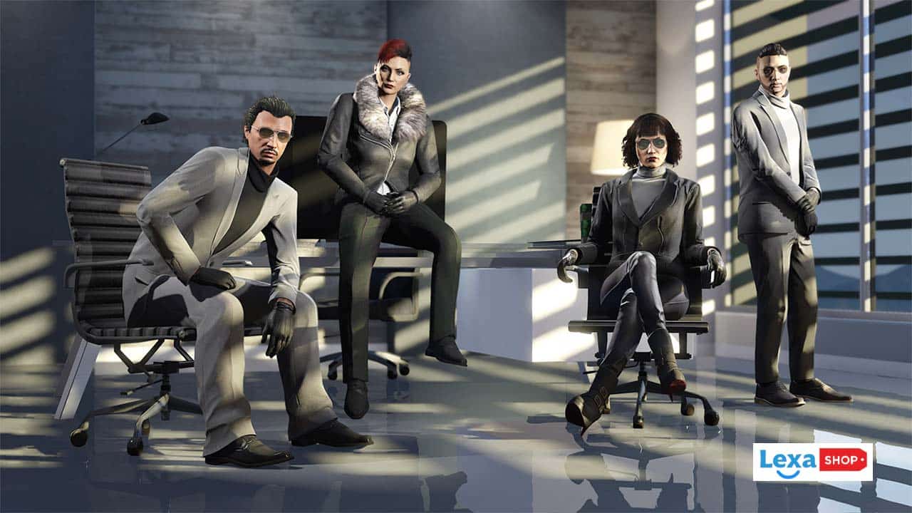 تصویری از یک باند حلافکاری در بازی Grand Theft Auto Online